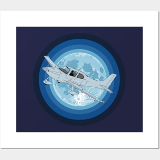 Cirrus SR22 Full Moon Posters and Art